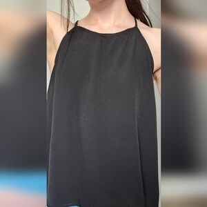 AE Black Open Back Tank